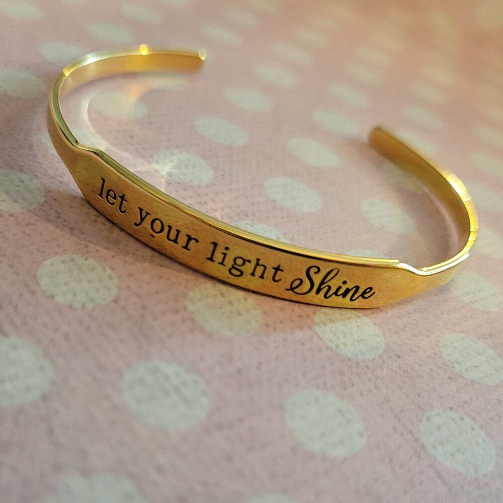 Origami Owl "Let Your Light Shine" Cuff Bracelet NWT